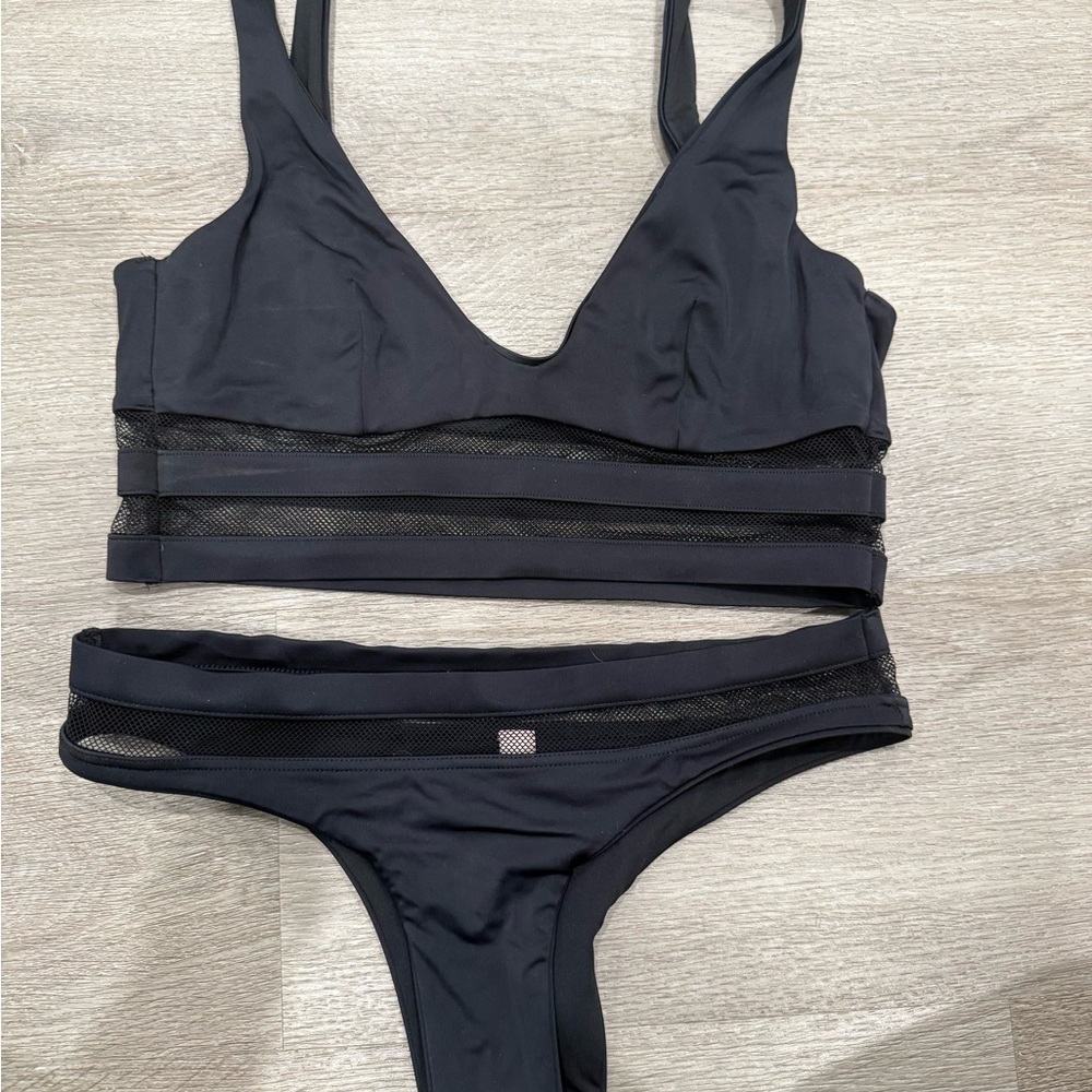Agent Provocateur Black Mesh Swimwear